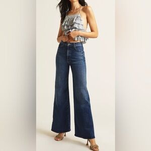 NWOT MOTHER The Hustler Sustainable High-Rise Roller Heel Jeans Size 30